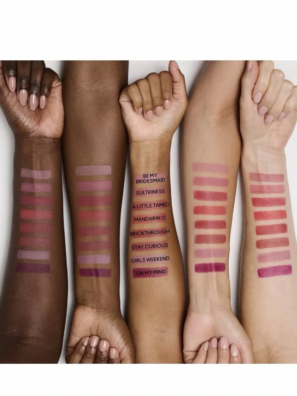 MAC Powder Kiss Hazy Matte Lipstick Brickthrough Warm Dusty Rose New In Box